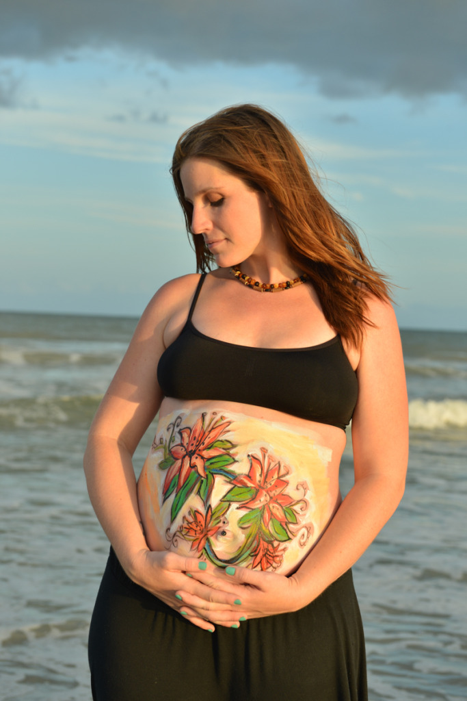 Pregnant body paint-732